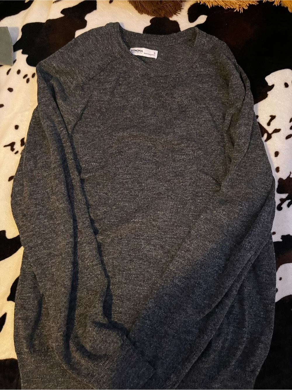 Sonoma Men's Charcoal Gray Crewneck Sweater
